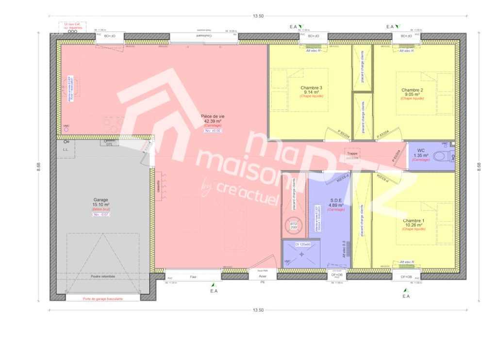 Plan Atea 3 Rdc Couleur